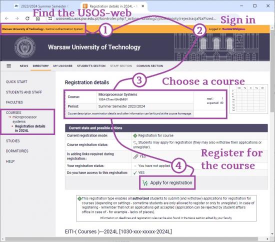 Course registration