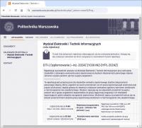 Zapisy na przygotowanie pracy dyplomowej w semestrze 2024Z