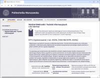 Zapisy na przygotowanie pracy dyplomowej w semestrze 2025L