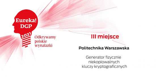 Eureka 2021 DGP! Odkrywamy polskie wynalazki - III miejsce Politechnika Warszawska